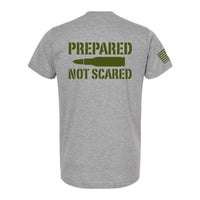 T - SHIRT "PREPARED NOT SCARED" - HEATHERED GREY - ATOM Promotions