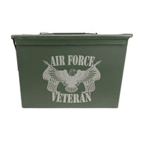 Laser Engraved - AIR FORCE - Used Grade 1 Ammo Cans with or w/o Lock Kit - Choose from 30cal, 50 Cal or FAT 50 Cal - ATOM Promotions