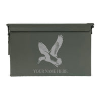 Laser Engraved - DUCK - Used Grade 1 Ammo Cans - 30 Cal, 50 Cal or Fat 50 - ATOM Promotions