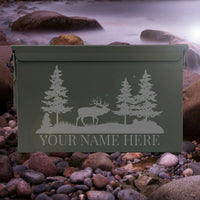 Laser Engraved - ELK - Used Grade 1 Ammo Cans - 30 Cal, 50 Cal or Fat 50 - ATOM Promotions
