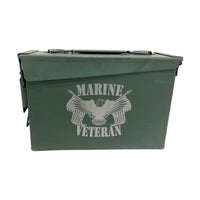 Laser Engraved - MARINE - Used Grade 1 Ammo Cans with or w/o Lock Kit - Choose from 30cal, 50 Cal or FAT 50 Cal - ATOM Promotions