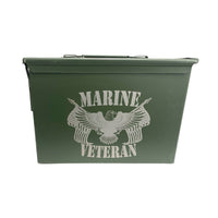 Laser Engraved - MARINE - Used Grade 1 Ammo Cans with or w/o Lock Kit - Choose from 30cal, 50 Cal or FAT 50 Cal - ATOM Promotions