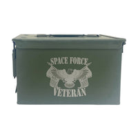 Laser Engraved - SPACE FORCE - Used Grade 1 Ammo Cans with or w/o Lock Kit - Choose from 30cal, 50 Cal or FAT 50 Cal - ATOM Promotions