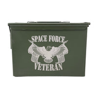 Laser Engraved - SPACE FORCE - Used Grade 1 Ammo Cans with or w/o Lock Kit - Choose from 30cal, 50 Cal or FAT 50 Cal - ATOM Promotions