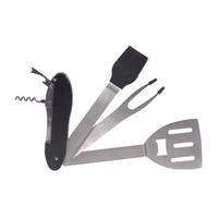 BBQ Combo Set 5-in-1 Barbecue Foldable Tool Kit, Apron and Leatherette Stainless Steel 20oz Tumbler