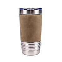 Personalized Engraved Leatherette - INITIALS - 20 oz. Tumbler - 11 Colors! - ATOM Promotions
