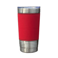Engraved Leatherette - INITIALS - 20 oz. Tumbler - 11 Colors!