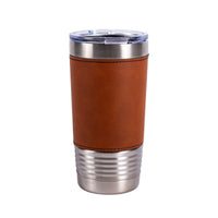 Laser Engraved Leatherette - INITIALS - 20 oz. Tumbler