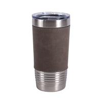 Personalized Leatherette - INITIALS - 20 oz. Tumbler - 11 Colors! - ATOM Promotions