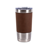 Laser Engraved Leatherette - INITIALS - 20 oz. Tumbler - 11 Colors! - ATOM Promotions
