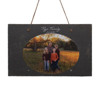 UV Printed Image (Landscape Format) Text on 9.75"x15.75" Beautiful Charcoal Slate - ATOM Promotions