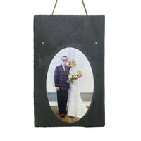 Personalized UV Printed Image (Portrait Format) Text on 9.75"x15.75" Beautiful Charcoal Slate
