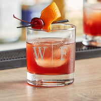 Straight Up 10 oz. Rocks/Old Fashioned Glass- Laser Engraved "INITIALS" - ATOM Promotions