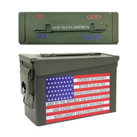 UV Printed Ammo Cans - Used Grade 1 30 Cal, 50 Cal or Fat 50 Cal - I PLEDGE ALLEGIANCE