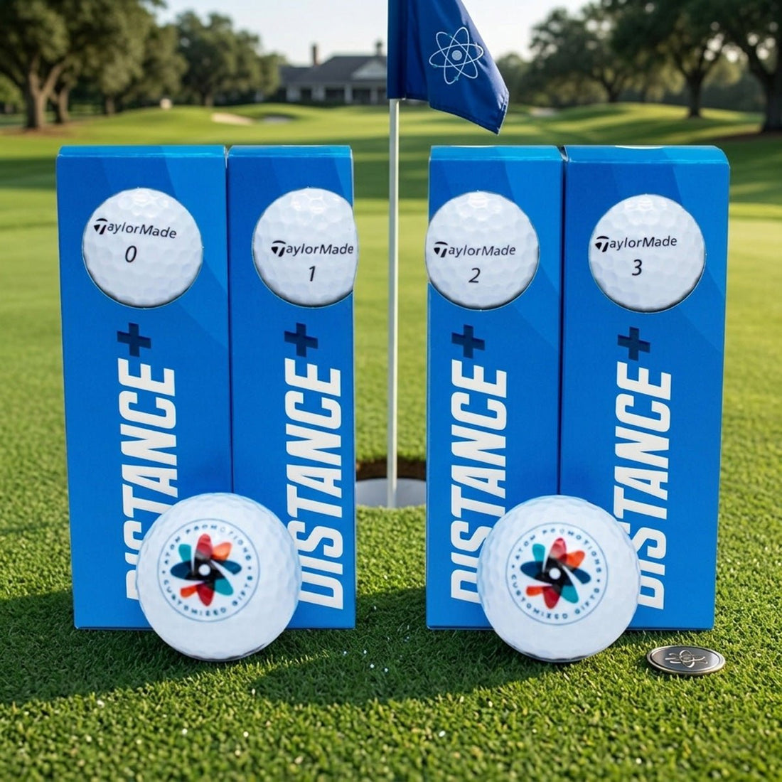 Custom & Personalized TaylorMade Golf Balls - Gift for all Occasions - Up to 3 Sides Printed - ATOM Promotions