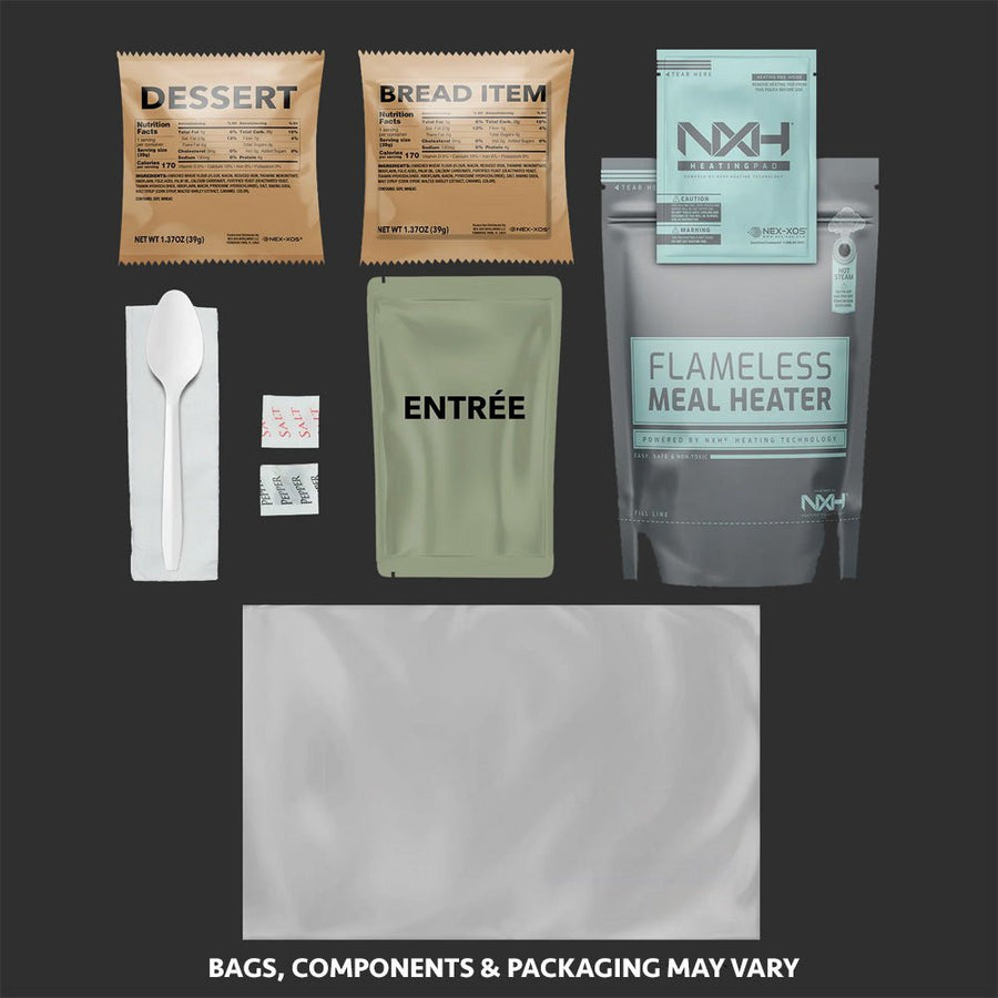 MRE Giant Meals Ready to Eat Case of 12 - 2023 pack/2028 expiration - 3 Menu Options - ATOM Promotions