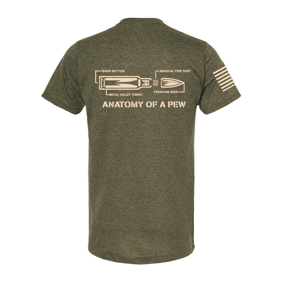 T - SHIRT "ANATOMY OF A PEW" - HEATHERED GREEN - ATOM Promotions