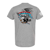 T - SHIRT "HOME OF THE BRAVE" - HEATHERED GREY - ATOM Promotions