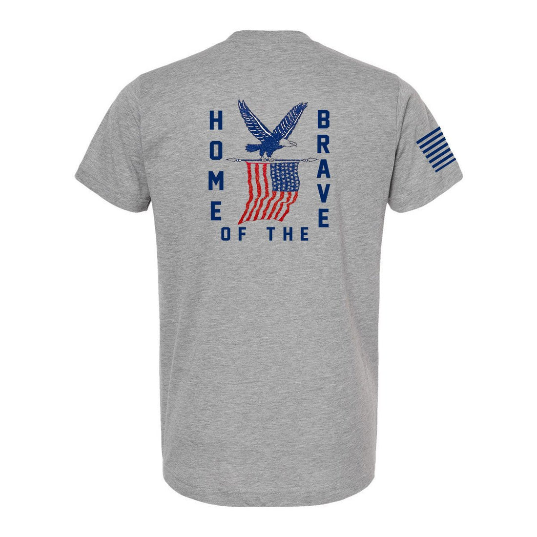 T - SHIRT "HOME OF THE BRAVE" - HEATHERED GREY - ATOM Promotions