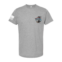 T - SHIRT "HOME OF THE BRAVE" - HEATHERED GREY - ATOM Promotions