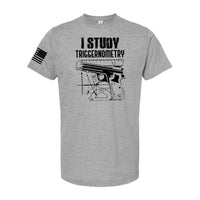 T - SHIRT "I STUDY TRIGGERNOMETRY" - HEATHERED GREY - ATOM Promotions