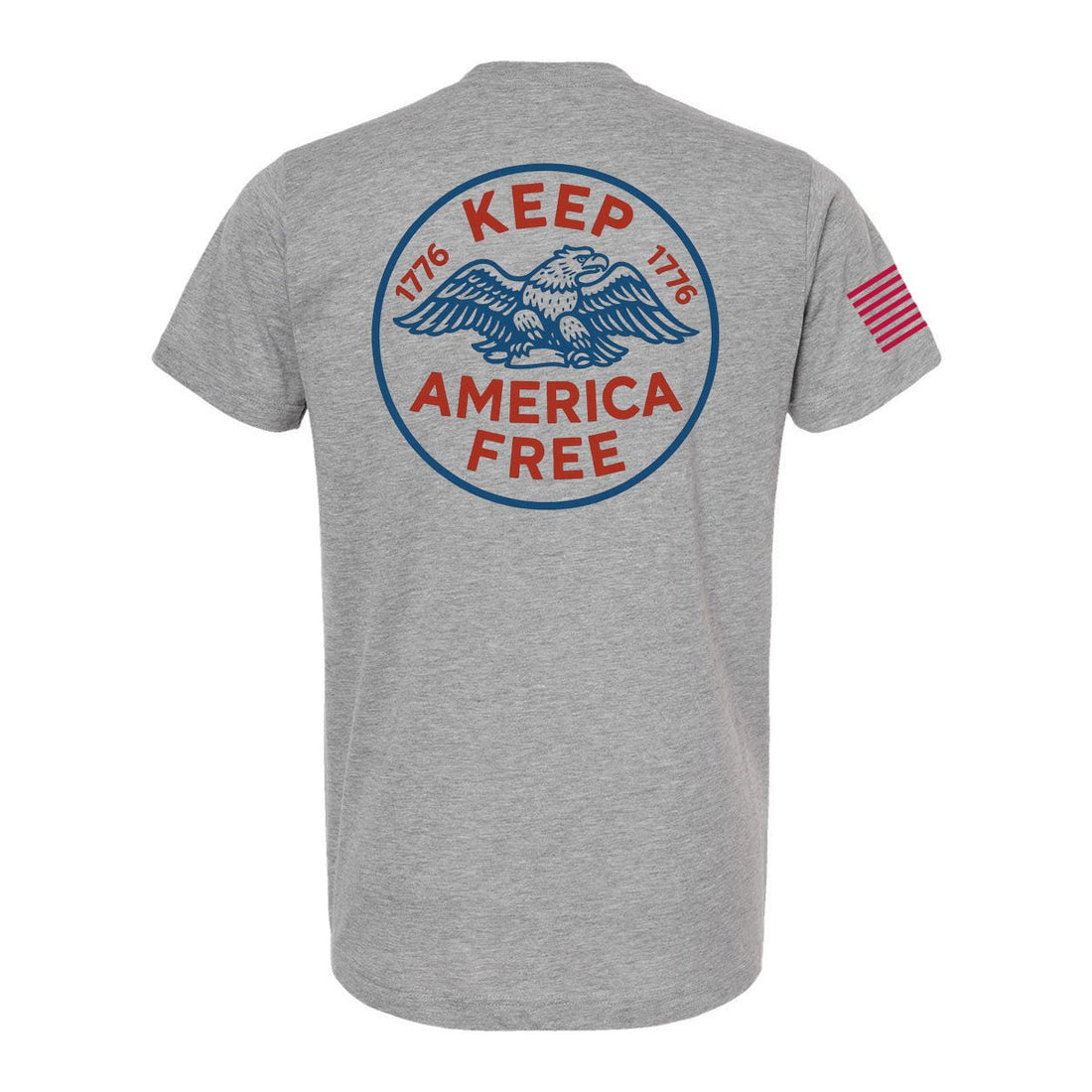 T - SHIRT "KEEP AMERICA FREE" - HEATHERED GREY - ATOM Promotions
