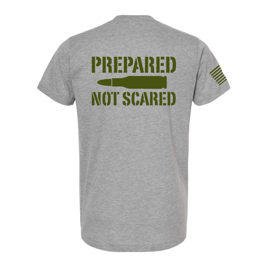 T - SHIRT "PREPARED NOT SCARED" - HEATHERED GREY - ATOM Promotions