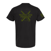 T - SHIRT "TASTES LIKE FREEDOM" - BLACK - ATOM Promotions