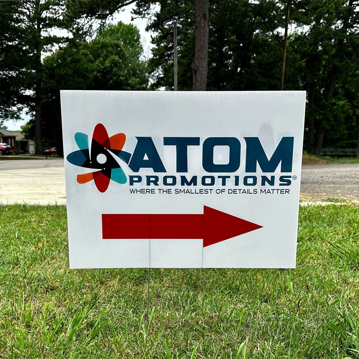 Custom Printed Personalized Double Sided Yard Signs | ATOM Promotions