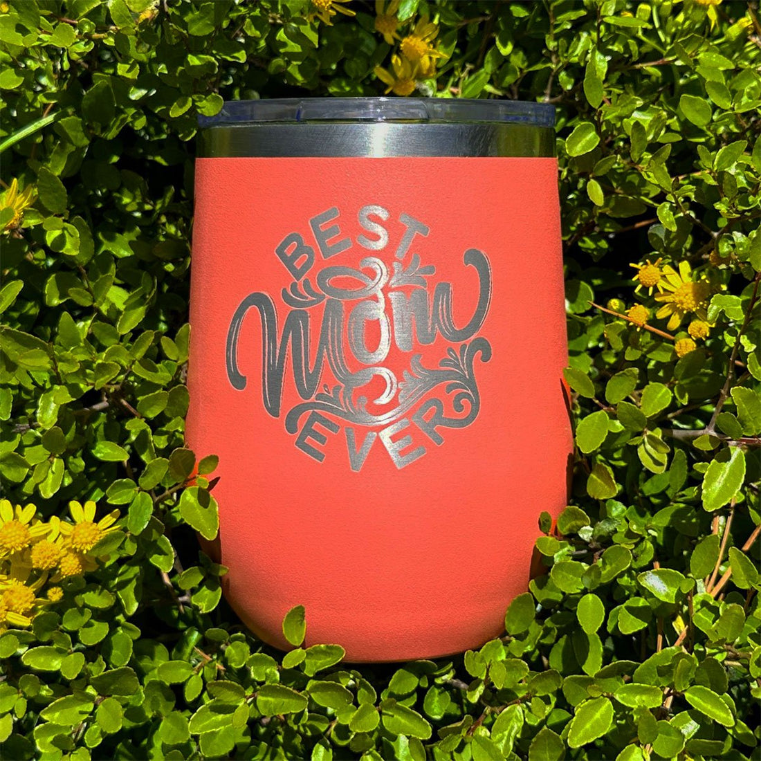 Laser engraved - BEST MOM EVER - 12 oz. Tumbler - 17 Colors! - ATOM Promotions