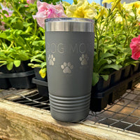 Personalized Laser Engraved - DOG MOM & PETS [NAMES] - 20 oz. Tumbler - 17 Colors! - ATOM Promotions