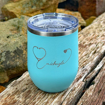 Personalized Laser Engraved - Nurses day [NAME] - 12 oz. Tumbler - 17 Colors! - ATOM Promotions