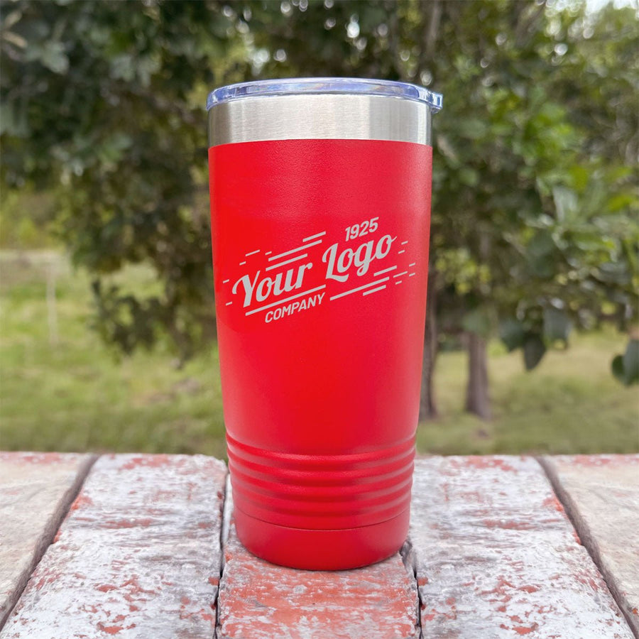 Personalized Laser Engraved - YOUR LOGO - 20 oz. Beverage Tumbler - 17 Colors! - ATOM Promotions