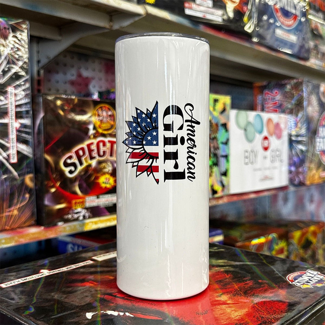 Sublimation Printed Skinny 20oz Tumbler - AMERICAN GIRL - ATOM Promotions